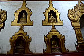 Ananda temple Bagan, Myanmar. Images of the life historical Buddha from birth to death of the circumambulatory corridors.